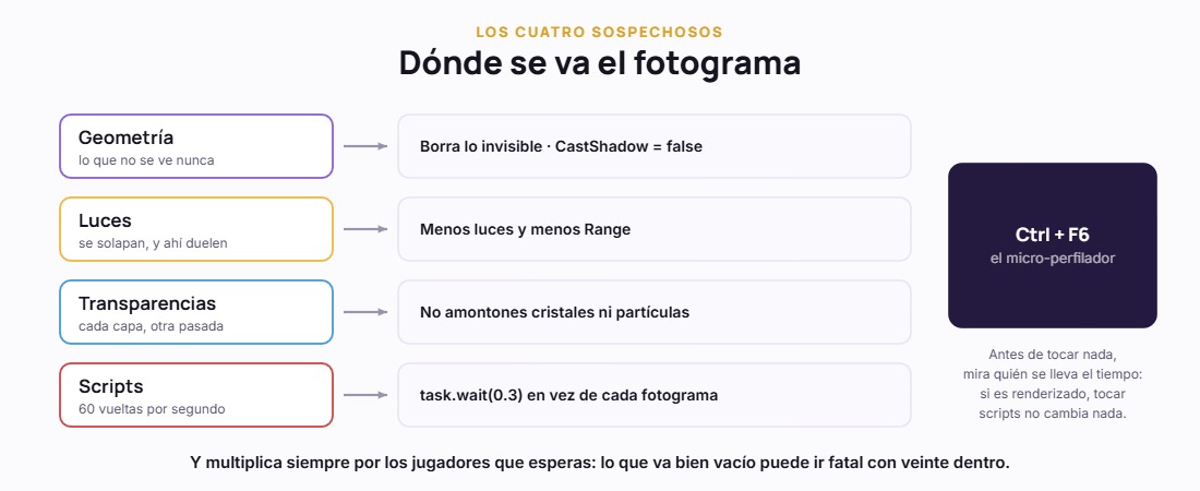 Los cuatro sospechosos del rendimiento y la solución de cada uno